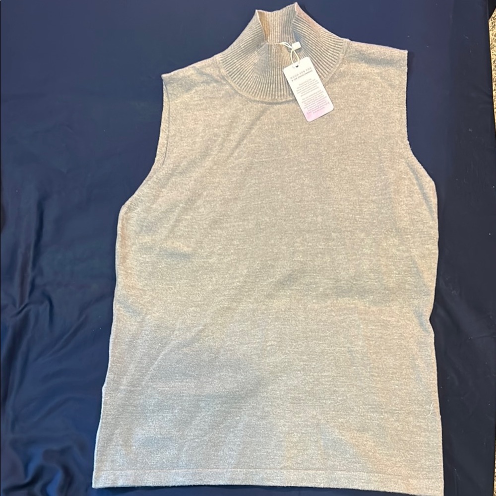 Lascana/Venus Gray Sleeveless Turtleneck Top